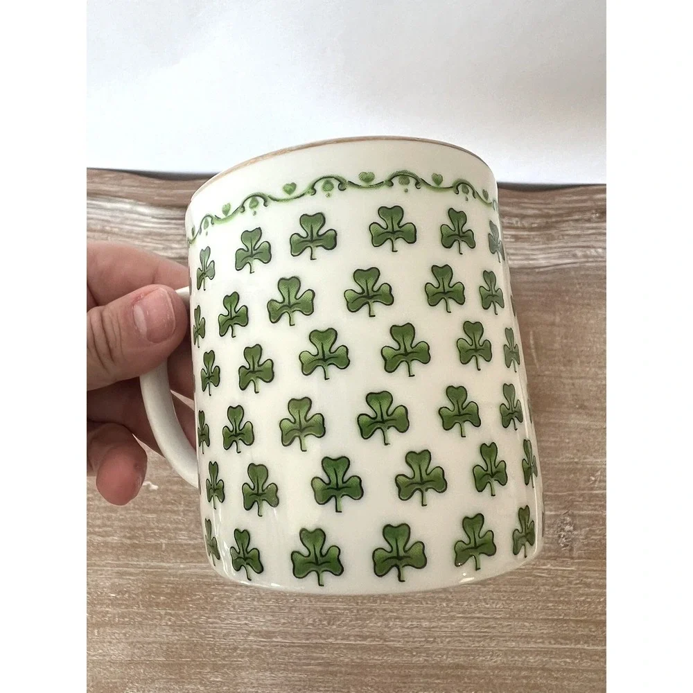 Parma AAI Irish Shamrocks Clovers Cup/Saucer‎ Set With Gold Trim Japan A-1163